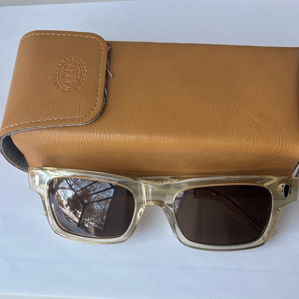 Crap Eyewear Sunglasses with Clear Frame and Brown Lenses